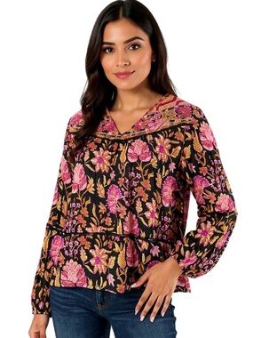 RACHEL ZOE Floral Print Babydoll Top